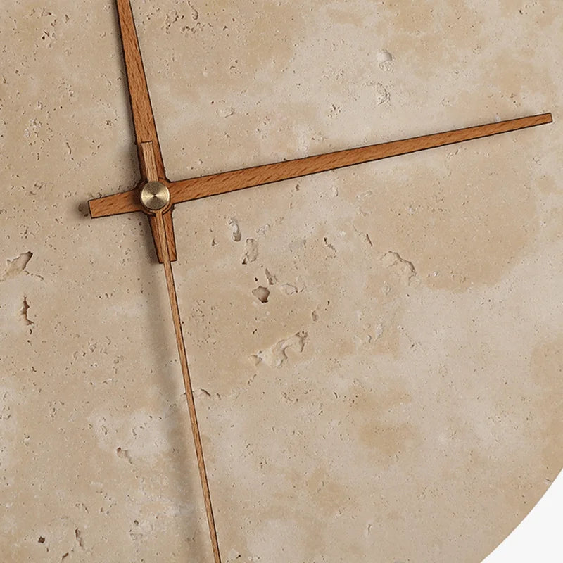 Wall Clock with Natural Stone Design and LED Ambient Lighting 30 cm 6