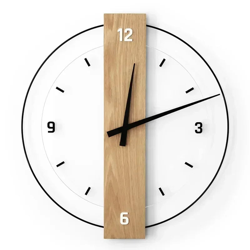 Wooden Wall Clock Minimalist with Natural Design and Round Shape 3