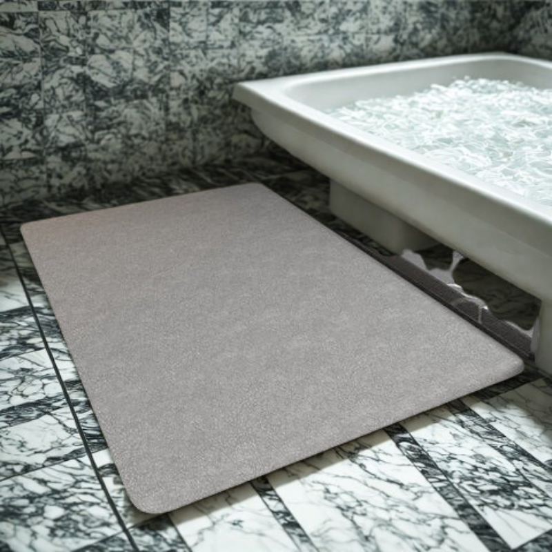 Bath Mat Quick-Dry Antislip Bathroom Rug with Non-Slip Base