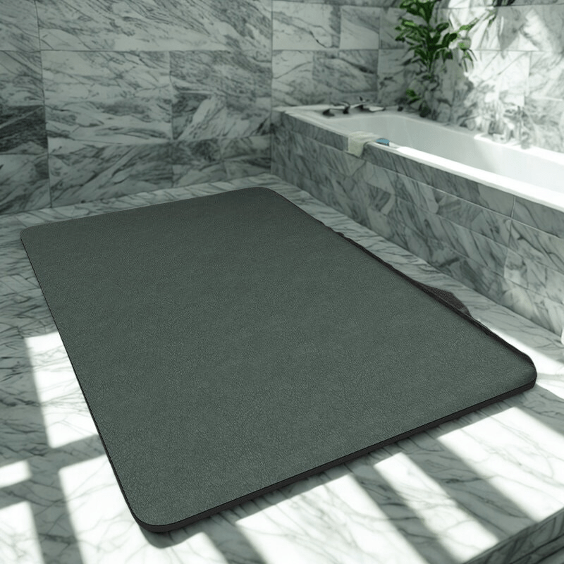 Bath Mat Quick-Dry Antislip Bathroom Rug with Non-Slip Base