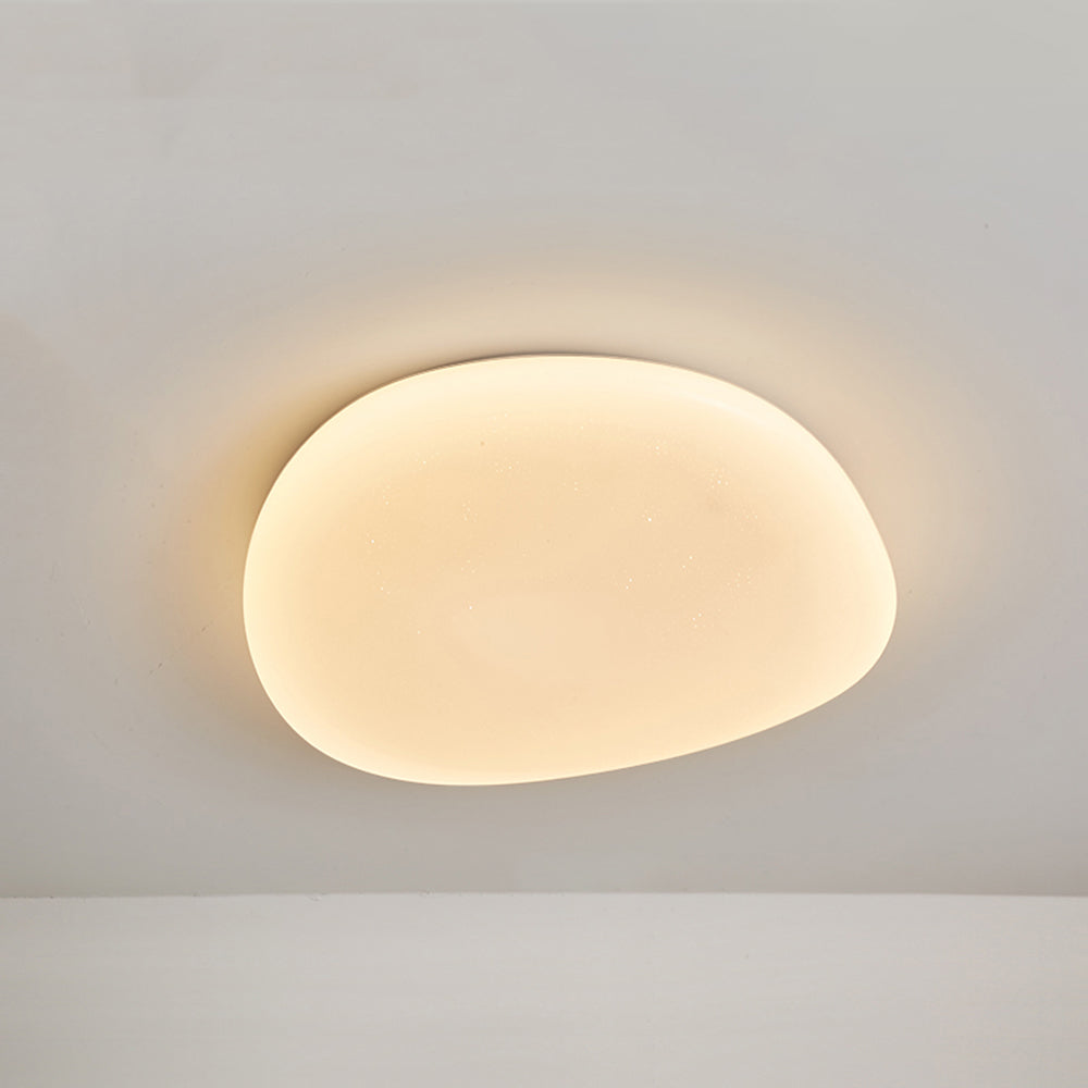Ceiling Lamp Minimalist with Organic Pebble Shape and Dimmable LED