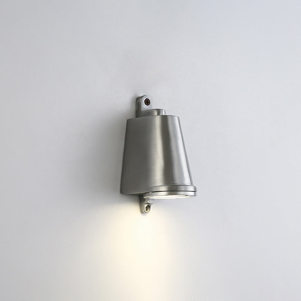 Industrial Wall Lamp with Bell-Shaped Metal Shade and Integrated LED