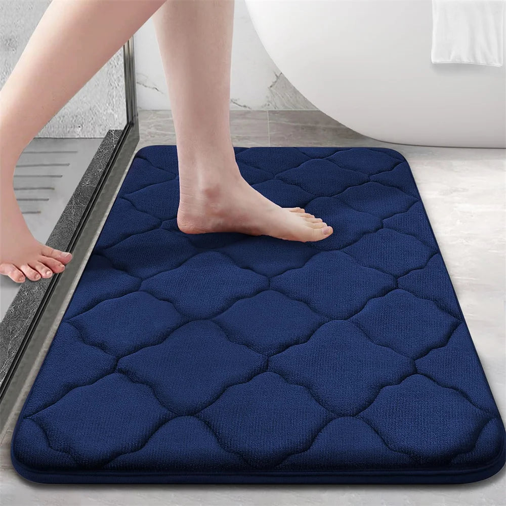 Memory Foam Bath Mat with Antislip Bottom and High Absorbency