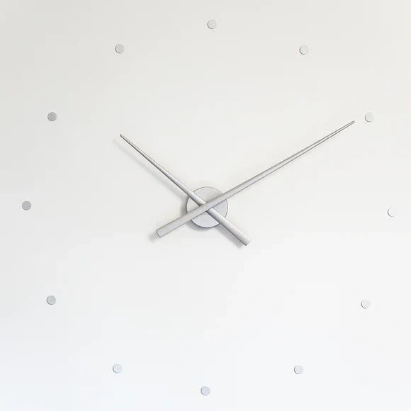 Minimalist Wall Clock with Silent Quartz Movement and Dot Hour Markers