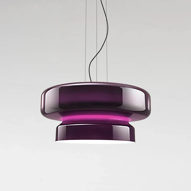 Modern Pendant Lamp with Tiered Glass Shade