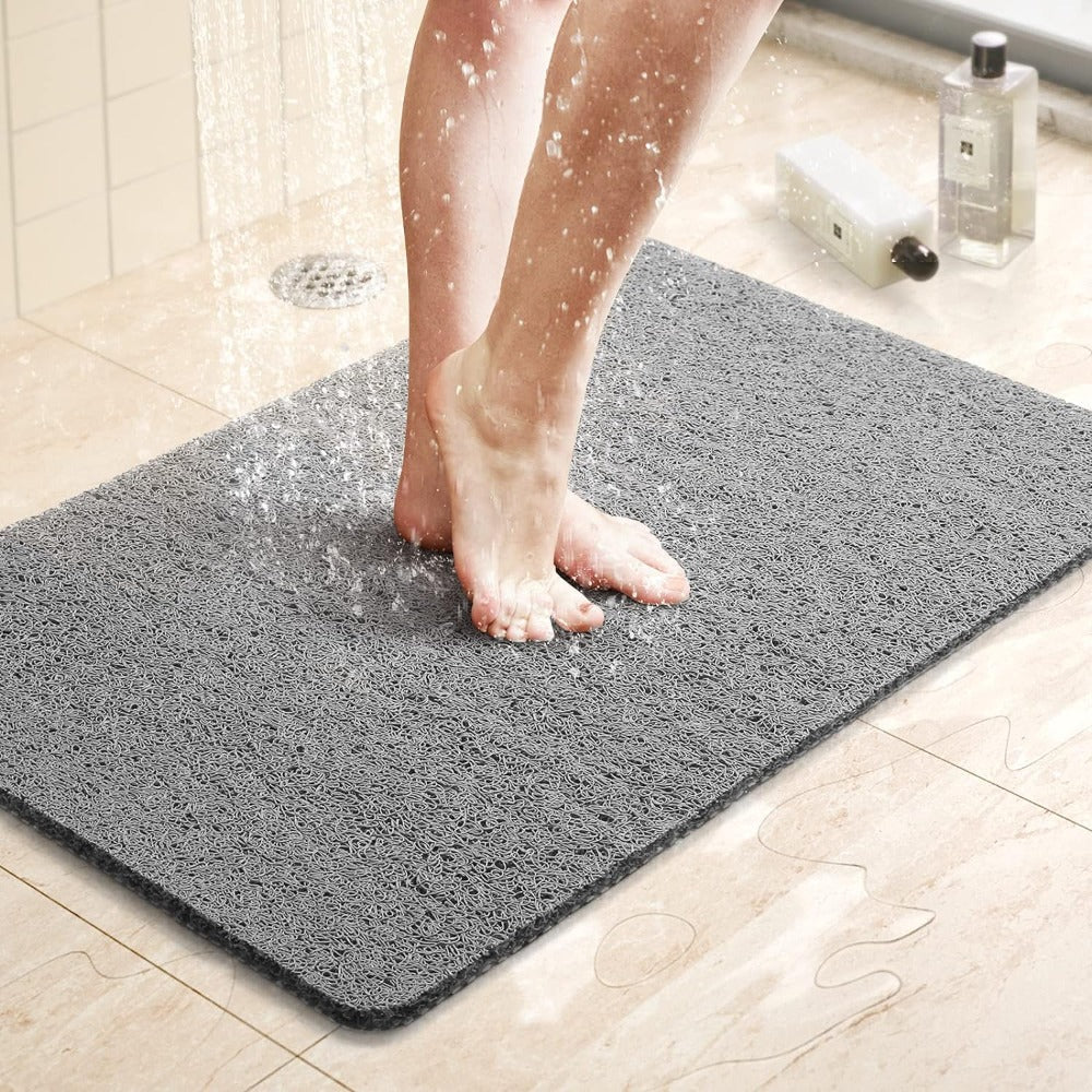 Non-Slip Shower Mat with Drainage Holes and Anti-Slip Bottom for Wet Surfaces