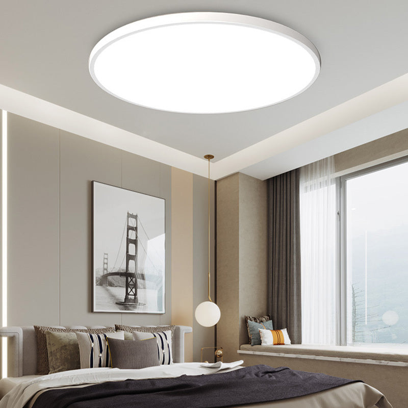 Round LED Ceiling Light Minimalist with Moisture Resistance and 3-Color Switch
