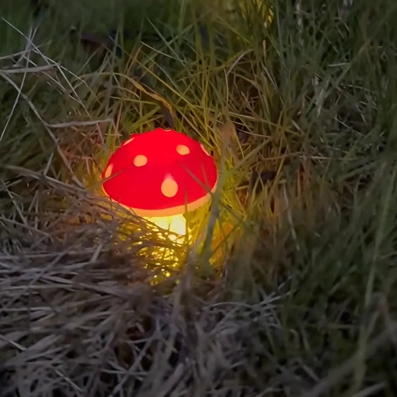 Solar Mushroom Garden Light Set