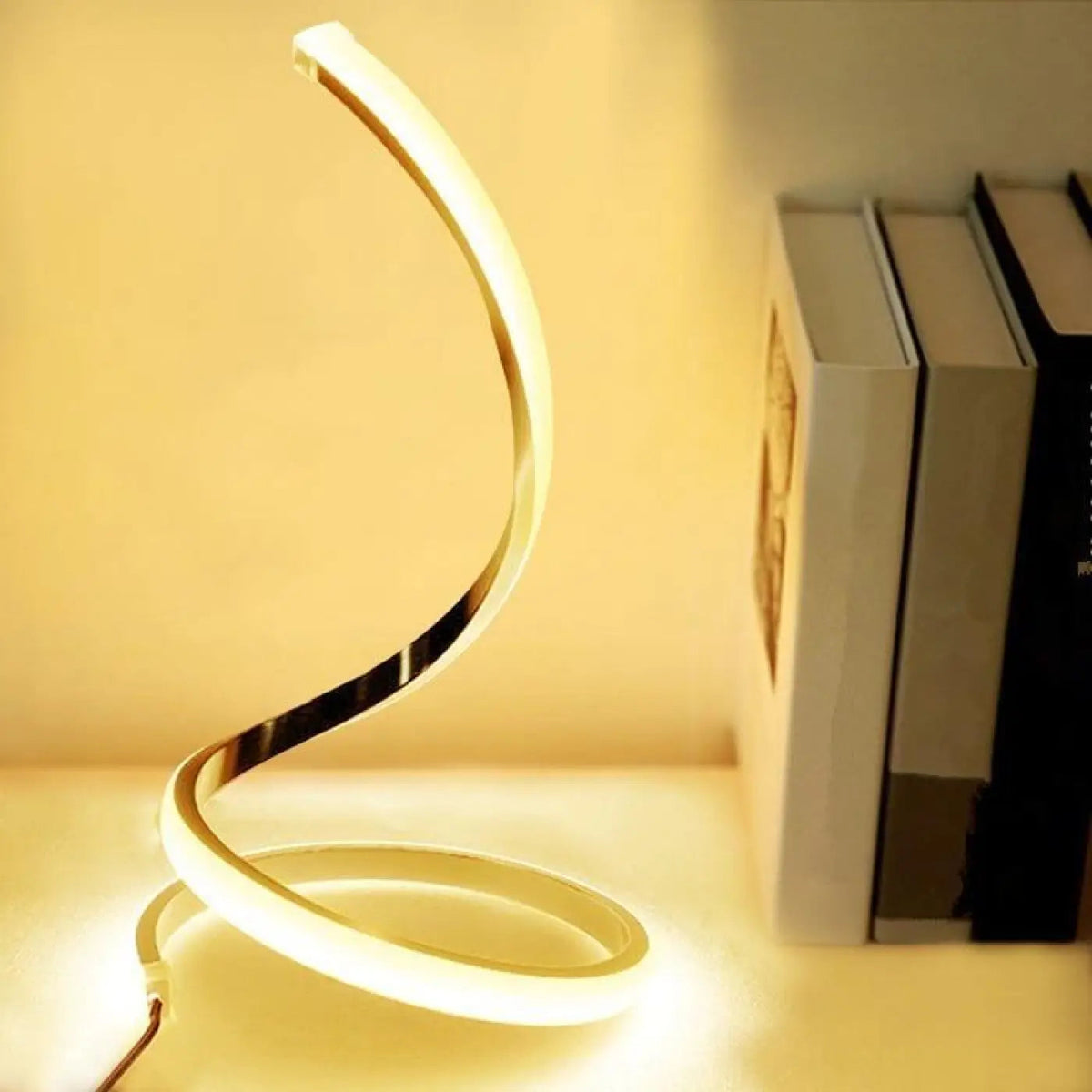 Spiral LED Table Lamp Modern Minimalist with Warm Ambient Light