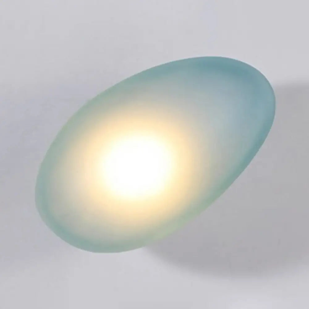 Wall Lamp Art Deco with Frosted Organic Stone Shape