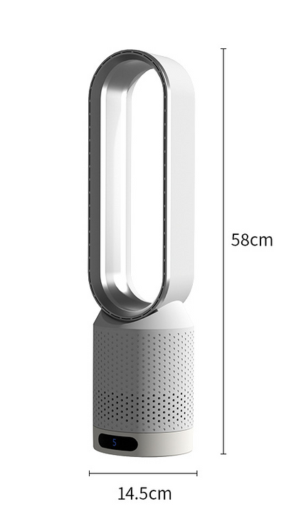 3-in-1 Bladeless Tower Fan with Air Purifier and Ionizer