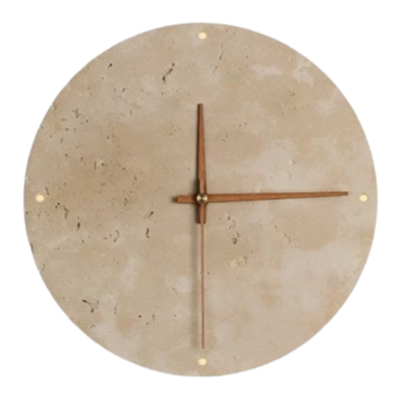 Wall Clock with Natural Stone Design and LED Ambient Lighting 30 cm 1