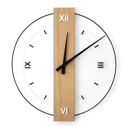 Wooden Wall Clock Minimalist with Natural Design and Round Shape 1