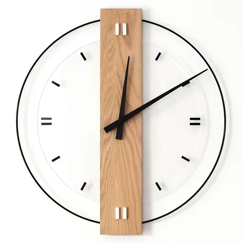 Wooden Wall Clock Minimalist with Natural Design and Round Shape 4