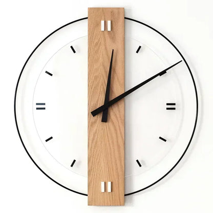 Wooden Wall Clock Minimalist with Natural Design and Round Shape 4