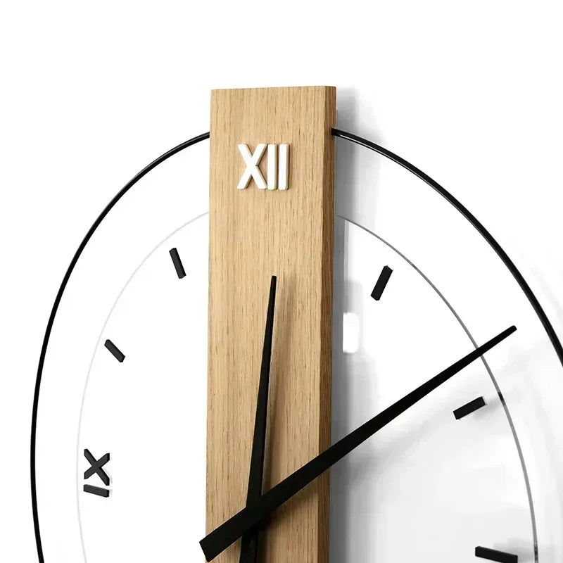 Wooden Wall Clock Minimalist with Natural Design and Round Shape 5