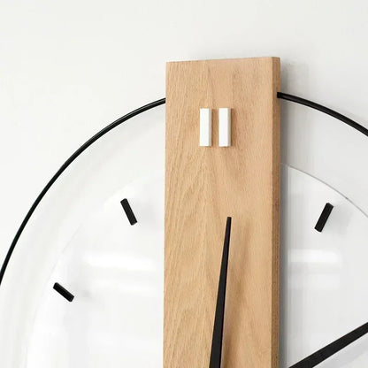 Wooden Wall Clock Minimalist with Natural Design and Round Shape 8