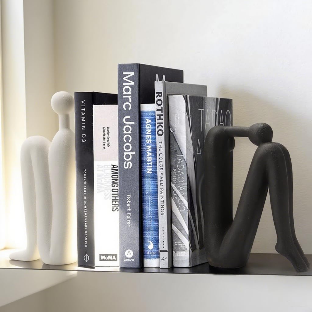 Abstract Human Figure Bookends Set of 2 for Shelf Decor
