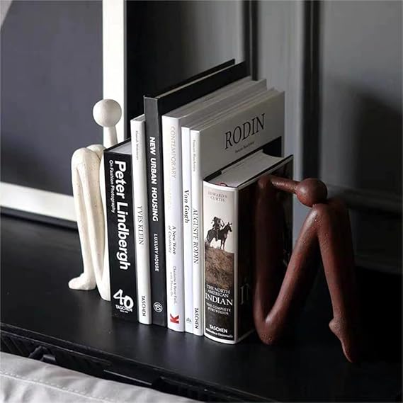 Abstract Human Figure Bookends Set of 2 for Shelf Decor