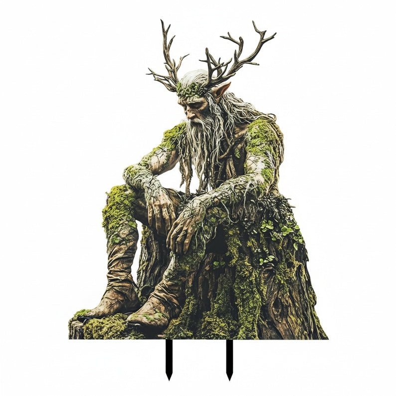 Acrylic Garden Stakes with Fantasy Forest Creatures and Nature Spirits