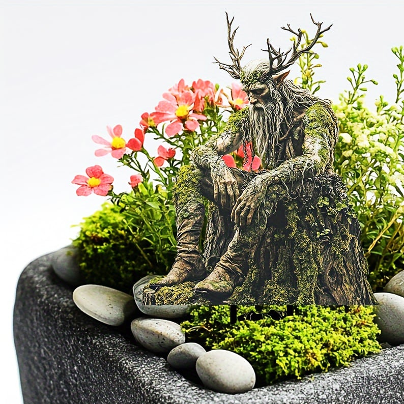 Acrylic Garden Stakes with Fantasy Forest Creatures and Nature Spirits