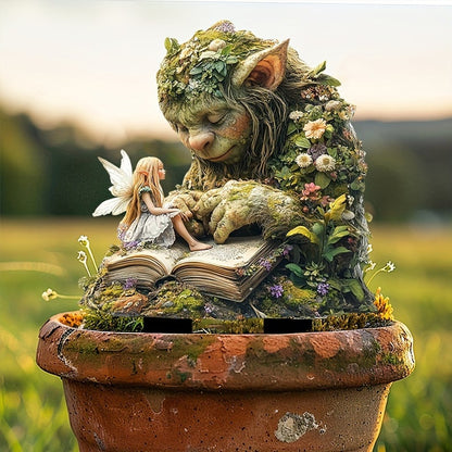 Acrylic Garden Stakes with Fantasy Forest Creatures and Nature Spirits