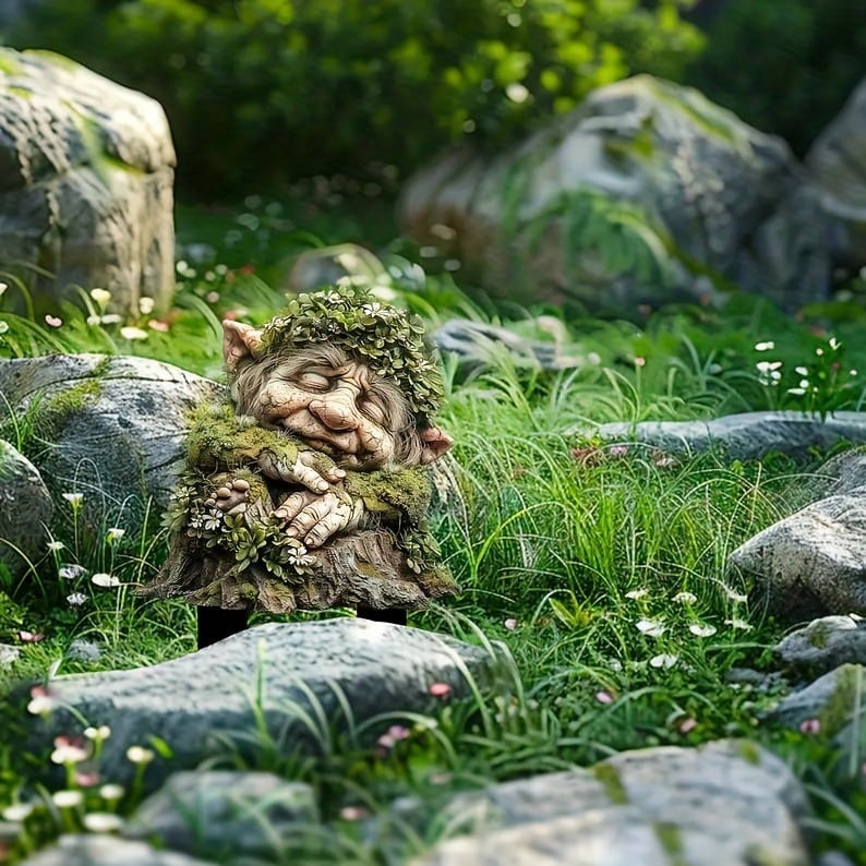 Acrylic Garden Stakes with Fantasy Forest Creatures and Nature Spirits
