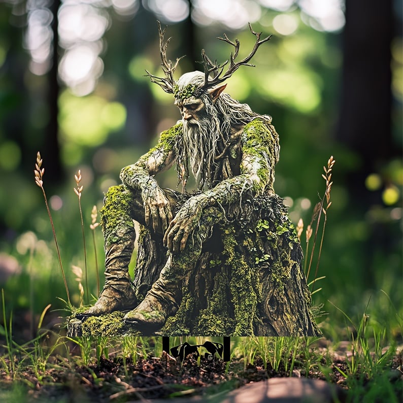 Acrylic Garden Stakes with Fantasy Forest Creatures and Nature Spirits