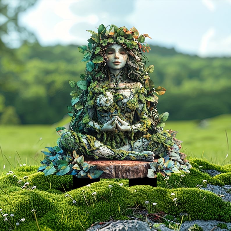 Acrylic Garden Stakes with Fantasy Forest Creatures and Nature Spirits