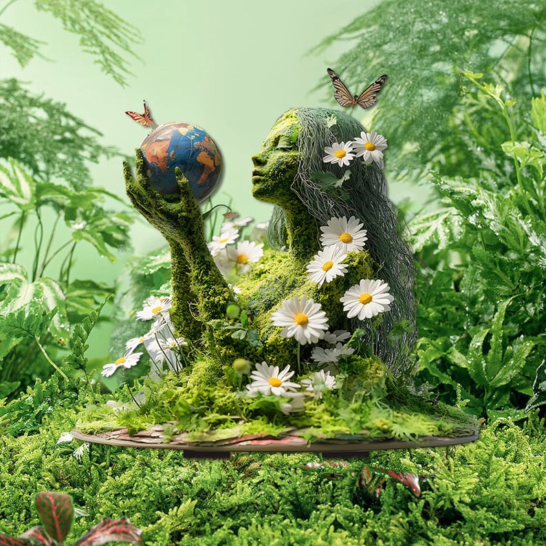 Acrylic Garden Stakes with Fantasy Forest Creatures and Nature Spirits
