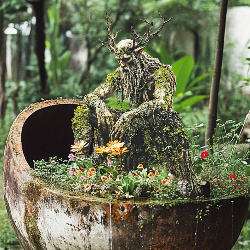 Acrylic Garden Stakes with Fantasy Forest Creatures and Nature Spirits