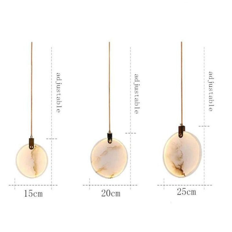 Alabaster Staircase Chandelier Modern Multi-Light Pendant with Adjustable Height