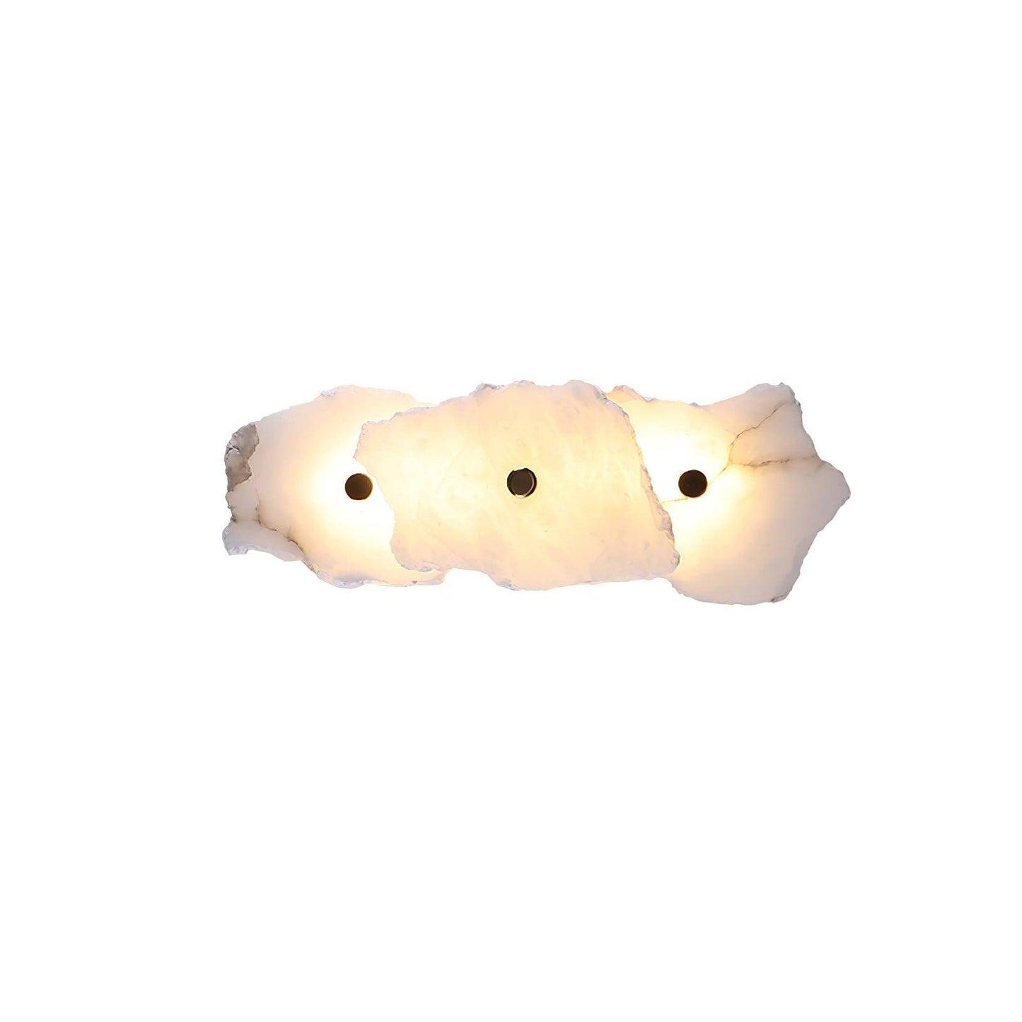 Alabaster Wall Lamp Art Deco with Stacked Flower Panels and Warm LED Light