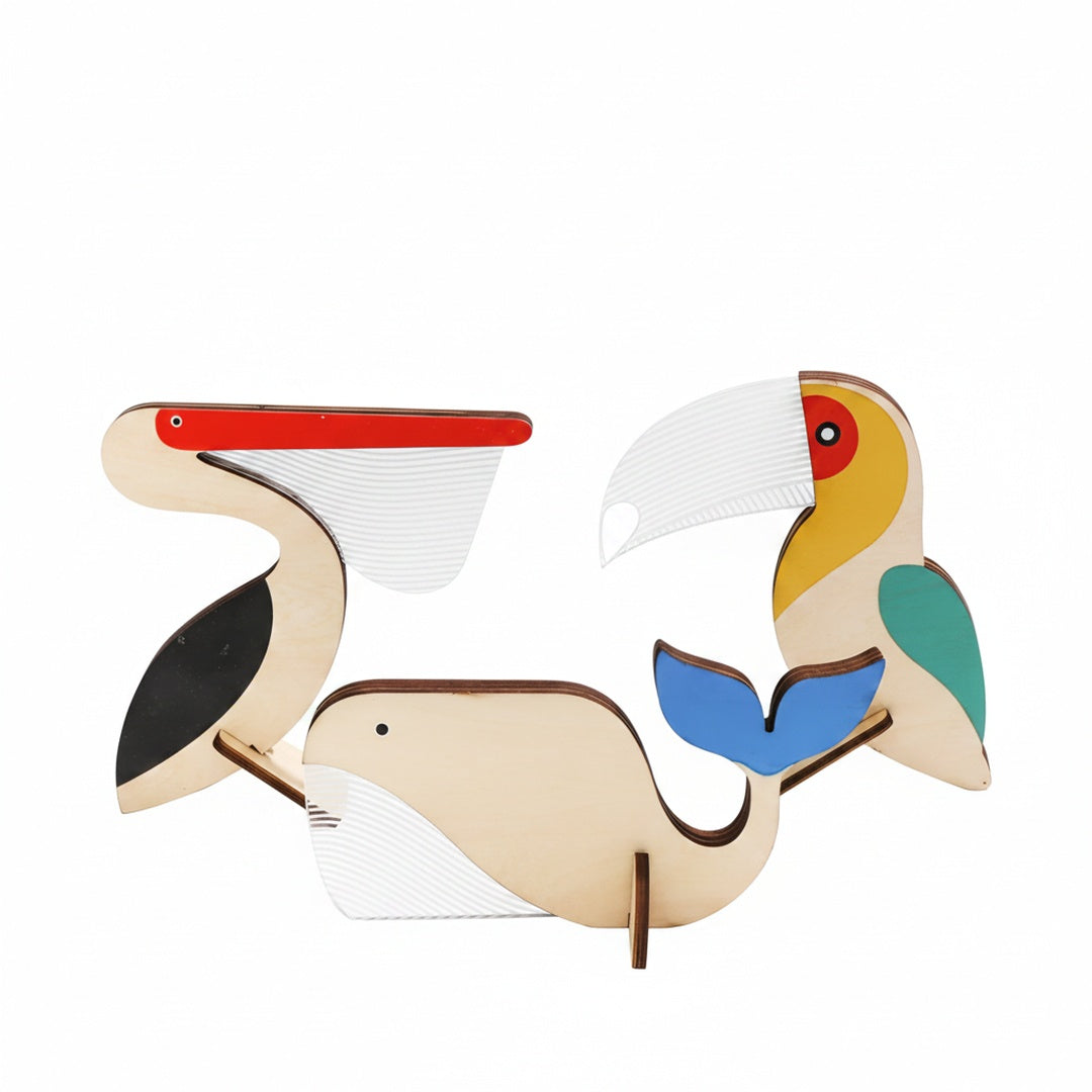 Animal LED Table Lamp Wooden Night Light for Bedroom or Kids Room