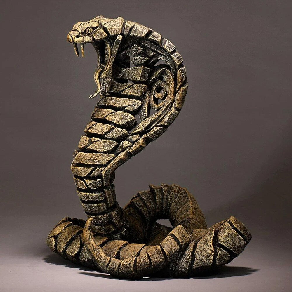 Animal Sculpture Figurine with Geometric Faceted Detail