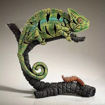 Animal Sculpture Figurine with Geometric Faceted Detail