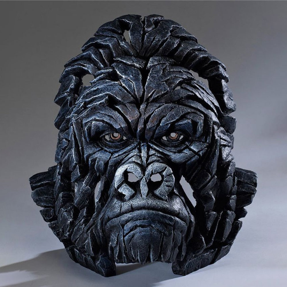 Animal Sculpture Figurine with Geometric Faceted Detail