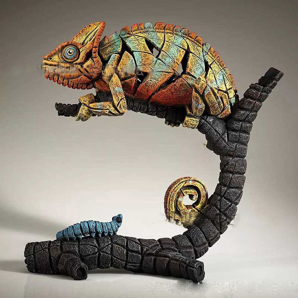 Animal Sculpture Figurine with Geometric Faceted Detail