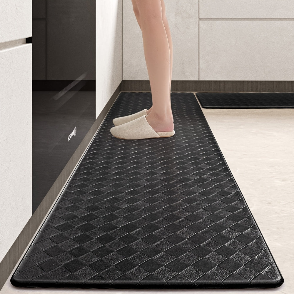 Anti-Fatigue Kitchen Mat Non-Slip Runner Rug with Diamond Pattern