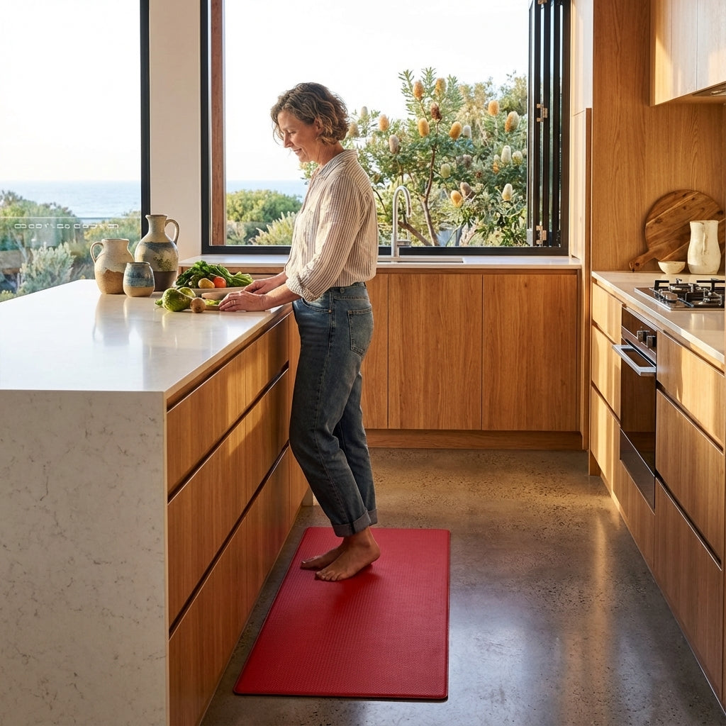 Anti-Fatigue Kitchen Mat Non-Slip with Cushioned Foam Core and Bevelled Edges