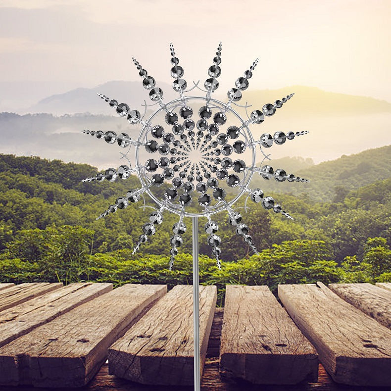 Anti-Rust Kinetic Wind Spinner with Ground Stake