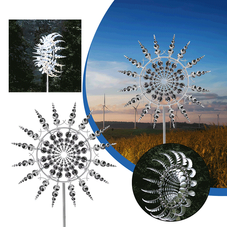 Anti-Rust Kinetic Wind Spinner with Ground Stake