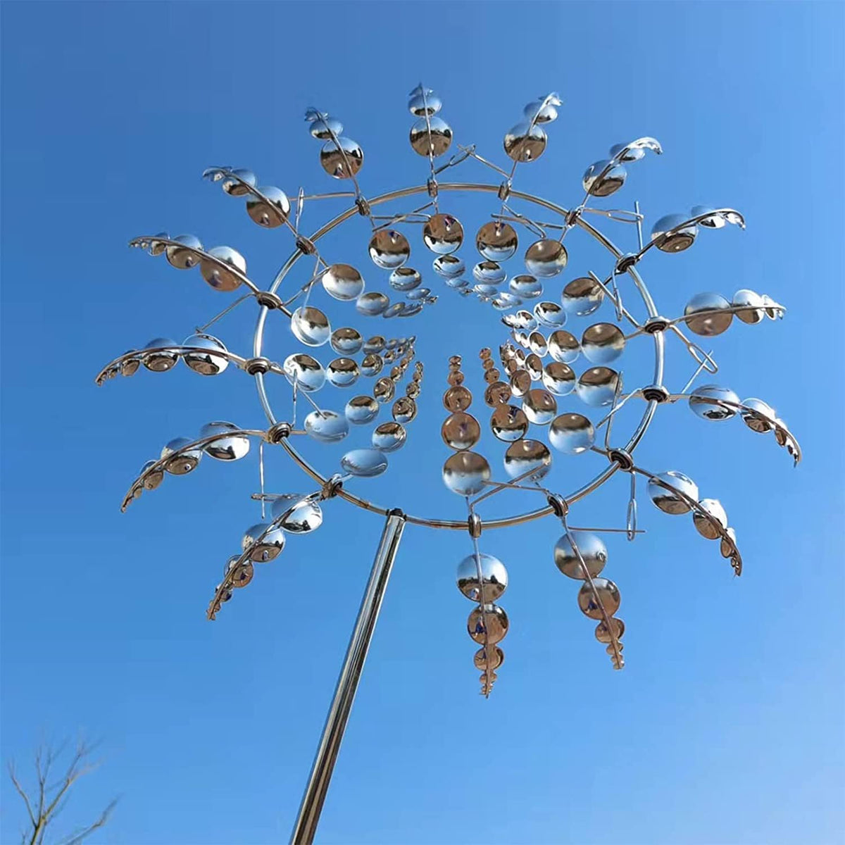 Anti-Rust Kinetic Wind Spinner with Ground Stake