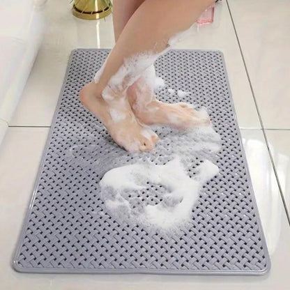 Anti-Slip Bath Mat for Shower and Bathtub with Suction Cups and Drainage Holes