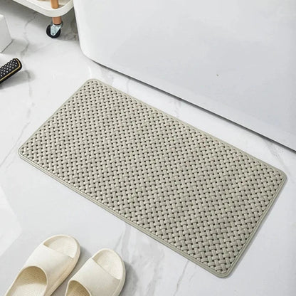 Anti-Slip Bath Mat for Shower and Bathtub with Suction Cups and Drainage Holes