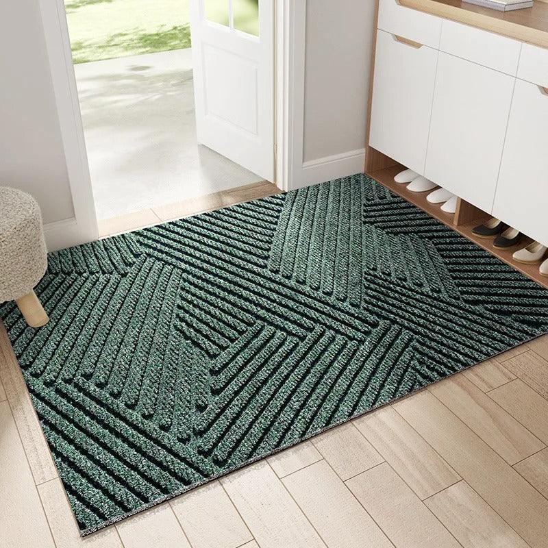 Anti-Slip Entrance Door Mat with Textured Dirt-Trapping Surface