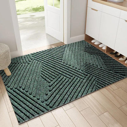 Anti-Slip Entrance Door Mat with Textured Dirt-Trapping Surface
