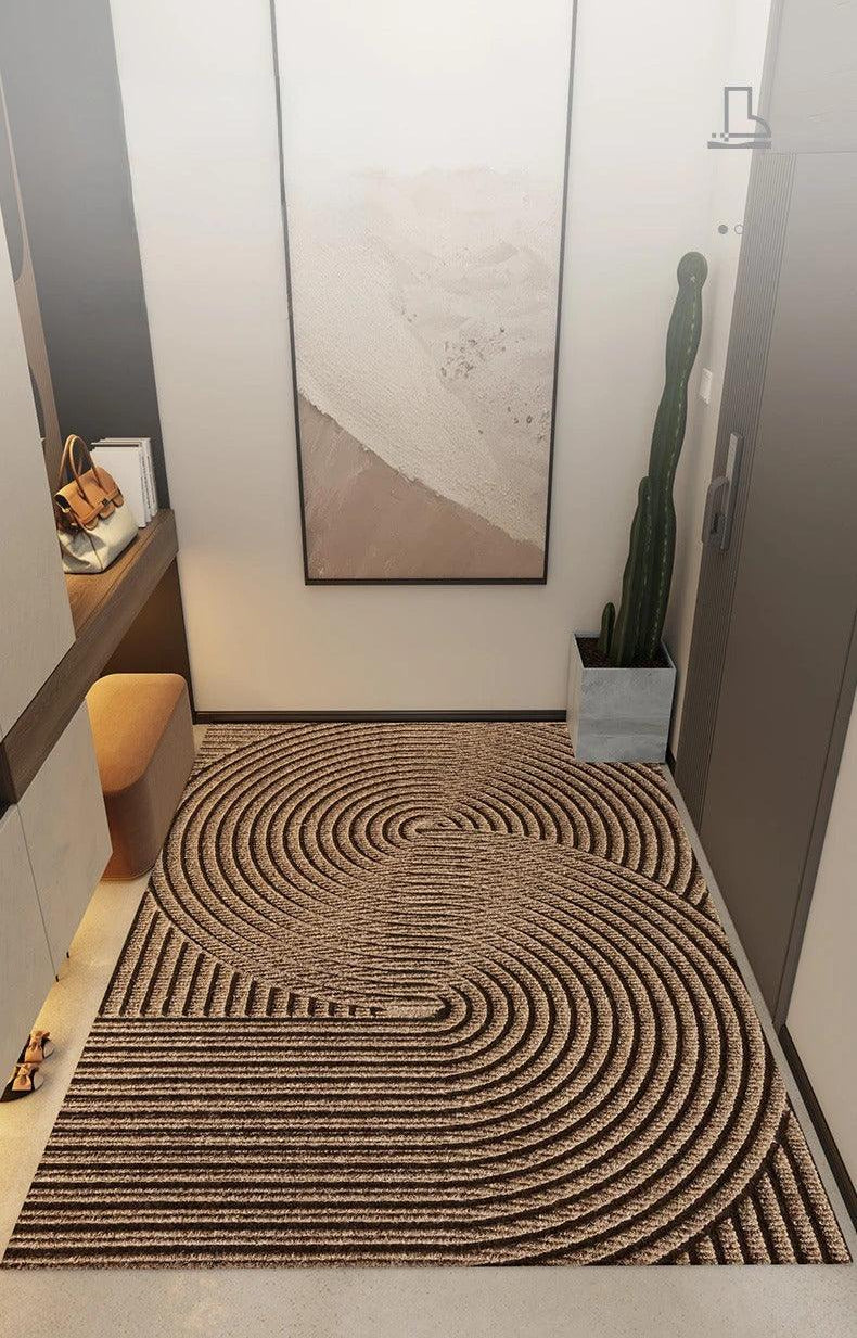 Anti-Slip Entrance Door Mat with Textured Dirt-Trapping Surface