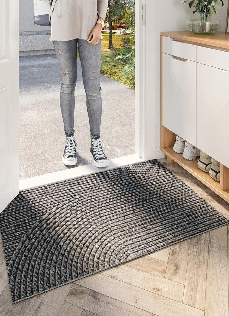 Anti-Slip Entrance Door Mat with Textured Dirt-Trapping Surface