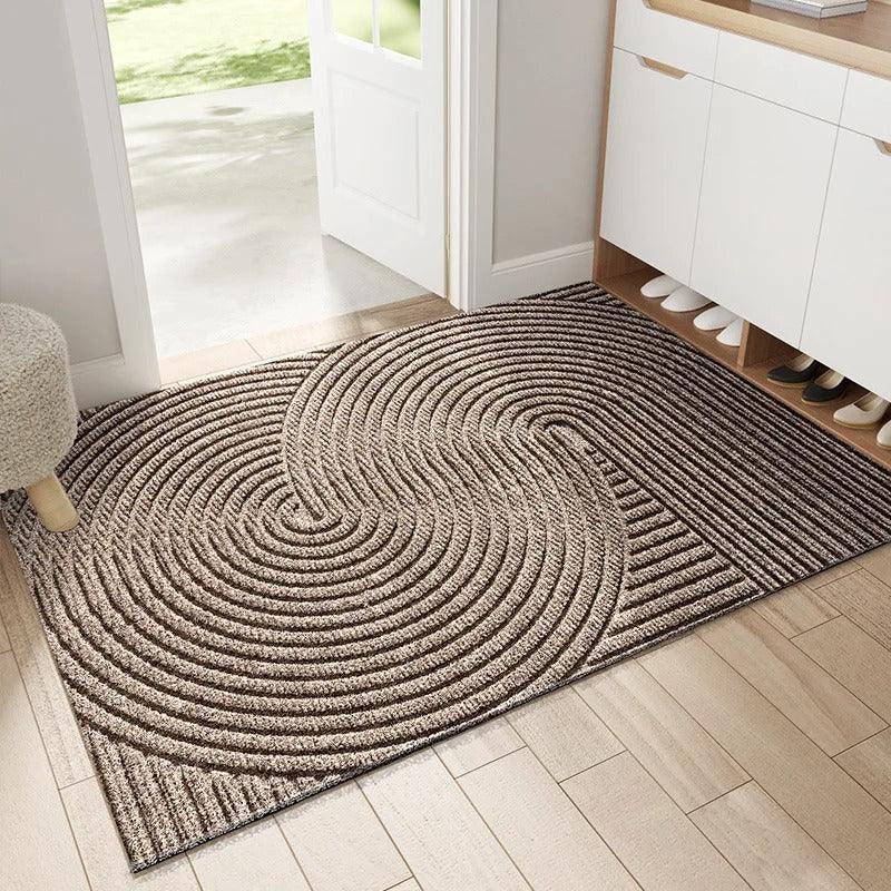 Anti-Slip Entrance Door Mat with Textured Dirt-Trapping Surface